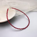 Pulsera piedra granate y plata