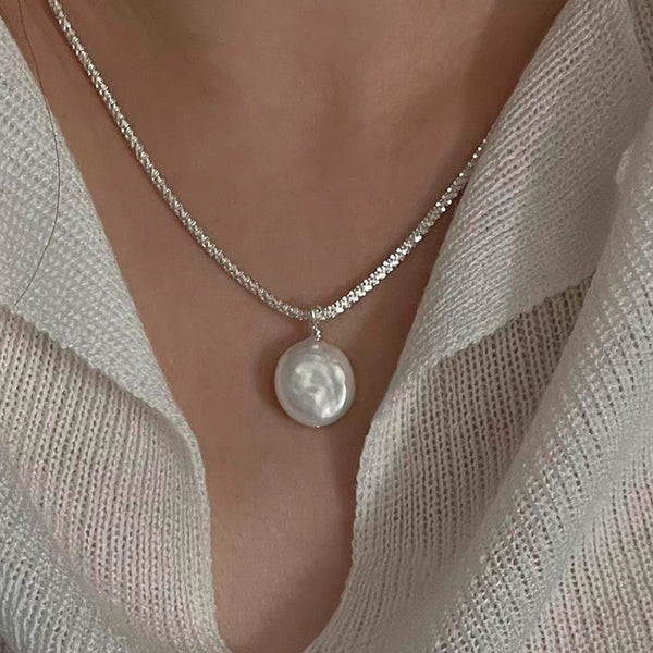 Collar de plata Perla