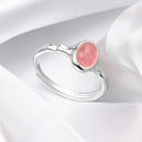 Anillo Ajustable - Cuarzo Fresa