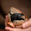 Set de 5 Tazas Japonesas - Gato Negro