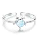 Anillo ajustable - Tortuga Larimar