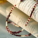 Collar Granate y Perlas