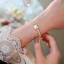 Pulsera Dorada Perla de Gatito