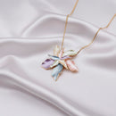 Collar Flor de Iris Esmaltada