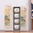 Juego de tazas - Mil millas de ríos y montañas