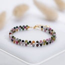 Pulsera Turmalinas de Colores - Triple
