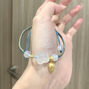 Pulsera Azul Dorada Tulipán