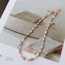 Collar de Perlas Keshi de agua dulce - Rosa Interior