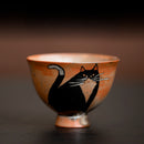 Set de 5 Tazas Japonesas - Gato Negro