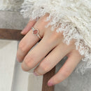 Anillo Ajustable - Cuarzo Fresa