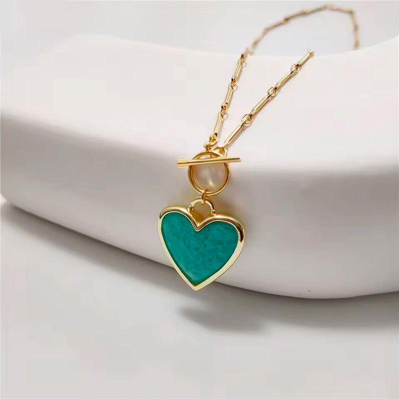 Collar Corazón Amazonita