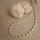 Collar de Perlas y piedra turquesa