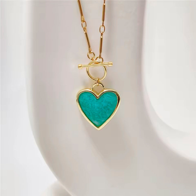 Collar Corazón Amazonita