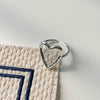Anillo Ajustable - Corazón plateado