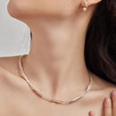 collar plata y perlas horizonte perlado