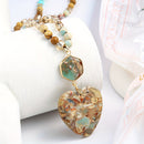 Collar Corazón de Jaspe - Beige