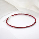 Pulsera piedra granate y plata