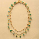 Collar Aventurina triple capa