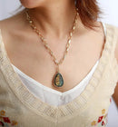 Collar Labradorita gota