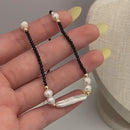 Collar Turmalina Negra y Perlas