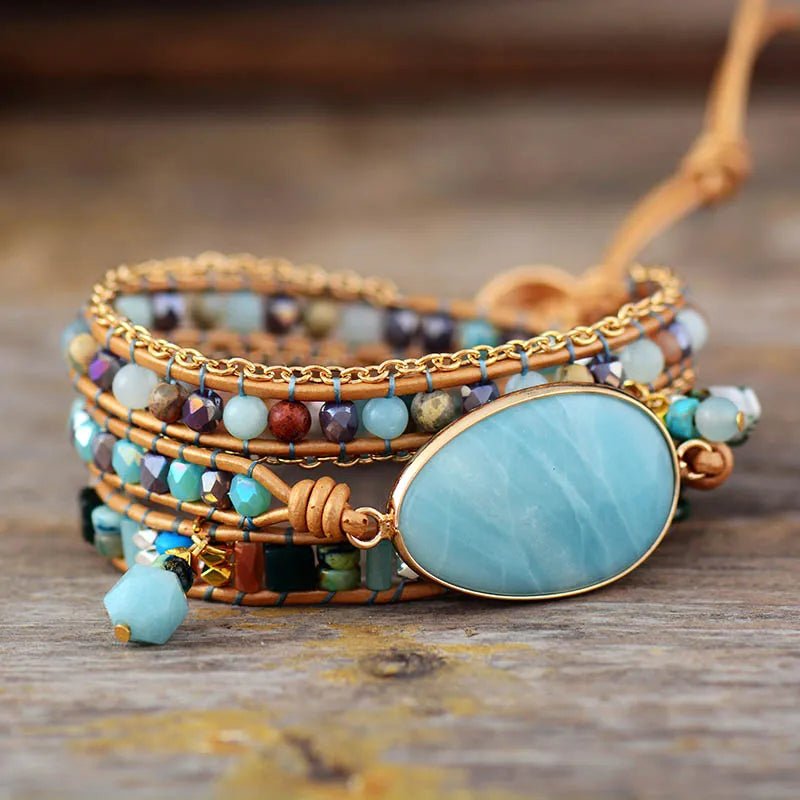 Pulsera Bohemia de Amazonita - Rincón Zen