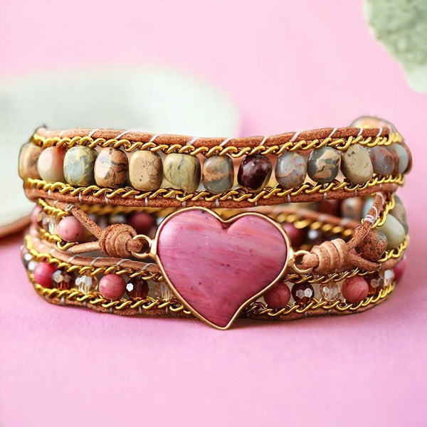 Pulsera corazón de Jaspe - Rincón Zen