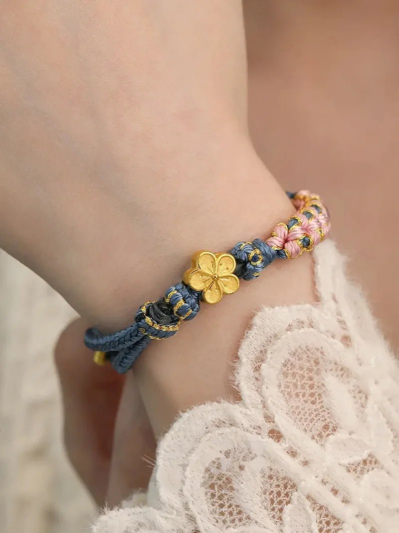 Pulsera de la suerte - Sakura Azul - Rincón Zen