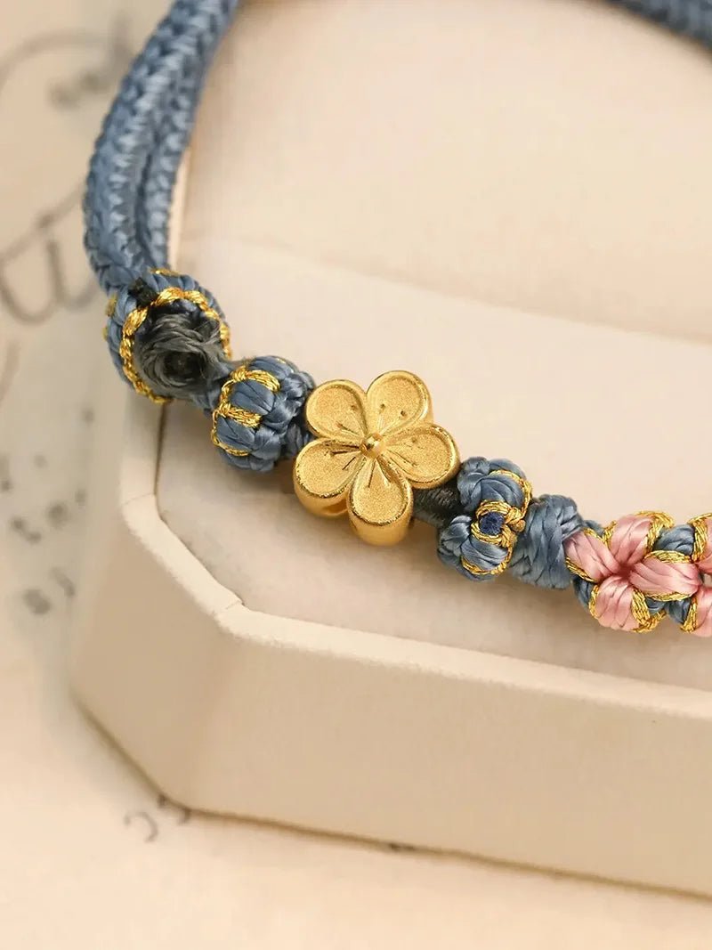 Pulsera de la suerte - Sakura Azul - Rincón Zen