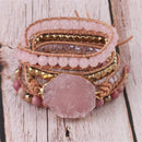 Pulsera Sanadora de Cuarzo Rosado - Rincón Zen