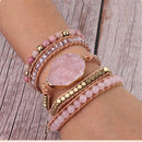 Pulsera Sanadora de Cuarzo Rosado - Rincón Zen
