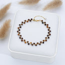 Pulsera dorada Ojo de Tigre