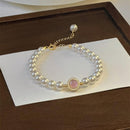 Pulsera Perlas y Ópalo Rosa
