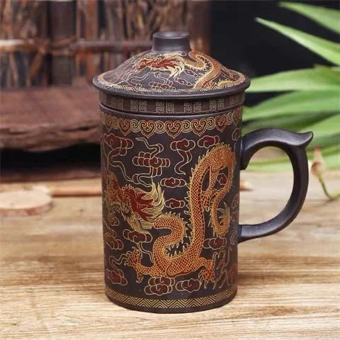 Taza Té de Arcilla Yixing - Dragón - Rincón Zen