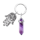 Llavero Mano de Fátima Amatista