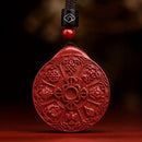 Colgante de Mariposa Tibetana de Cinabrio Natural