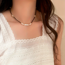 Collar Turmalina Negra y Perlas