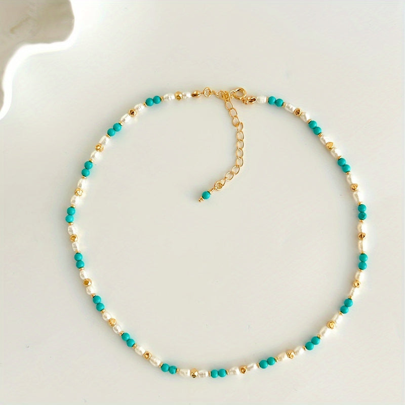 Collar Encanto de Perlas y Turquesas