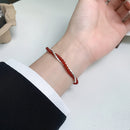 Pulsera Ágata Roja y Plata