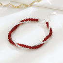 Pulsera Ágata Roja y Plata