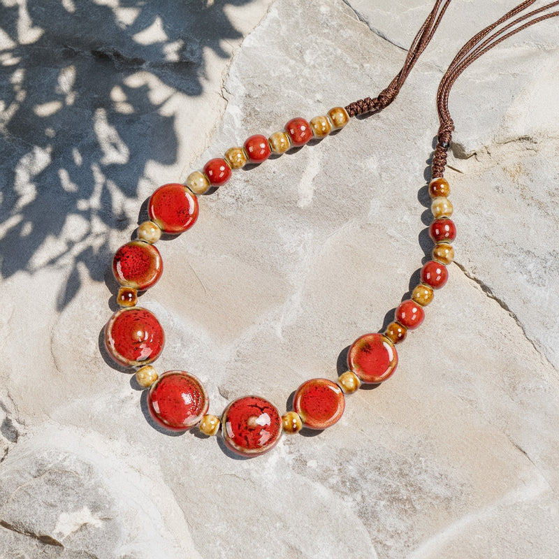 Collar cerámica - Rojo
