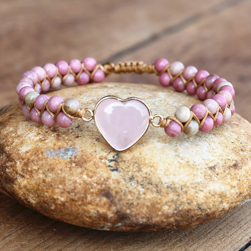 Pulsera del Amor cuarzo rosado - Rincón Zen