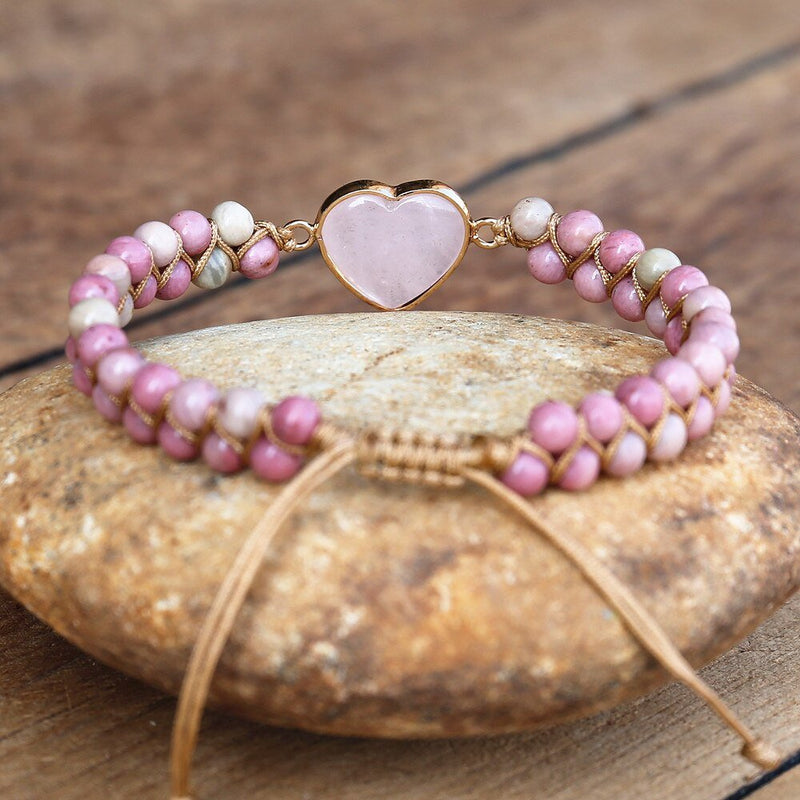 Pulsera del Amor cuarzo rosado - Rincón Zen