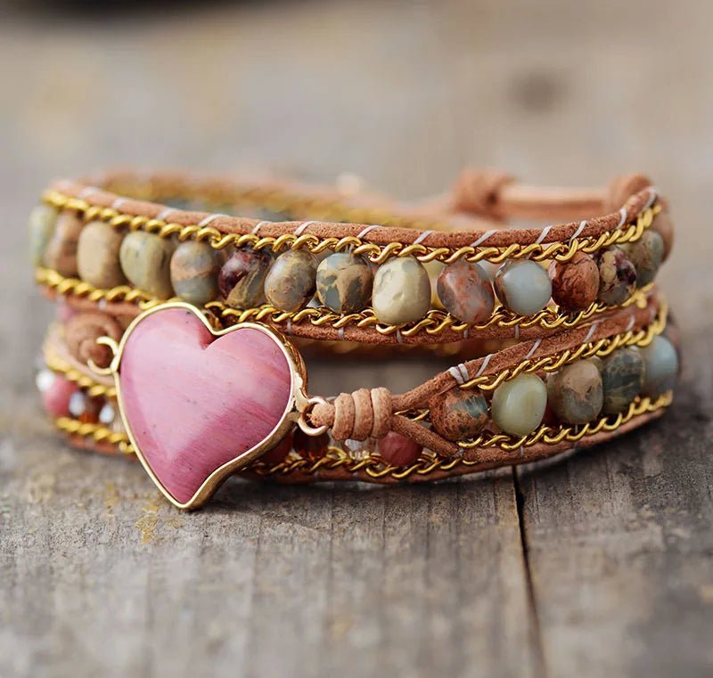 Pulsera corazón de Jaspe - Rincón Zen