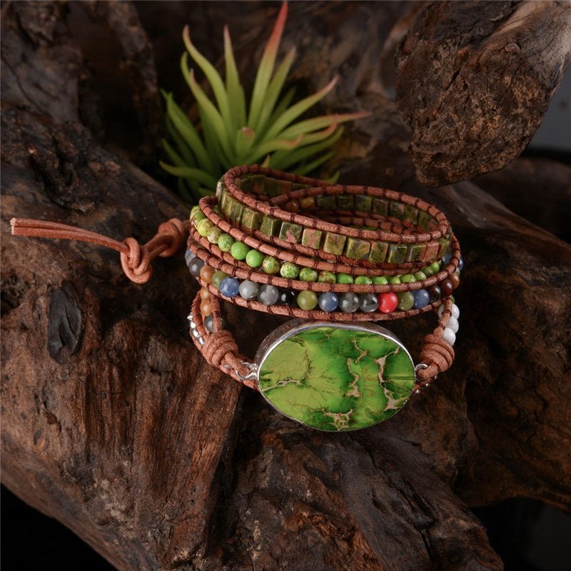 Pulsera de Jaspe Imperial Verde - Rincón Zen