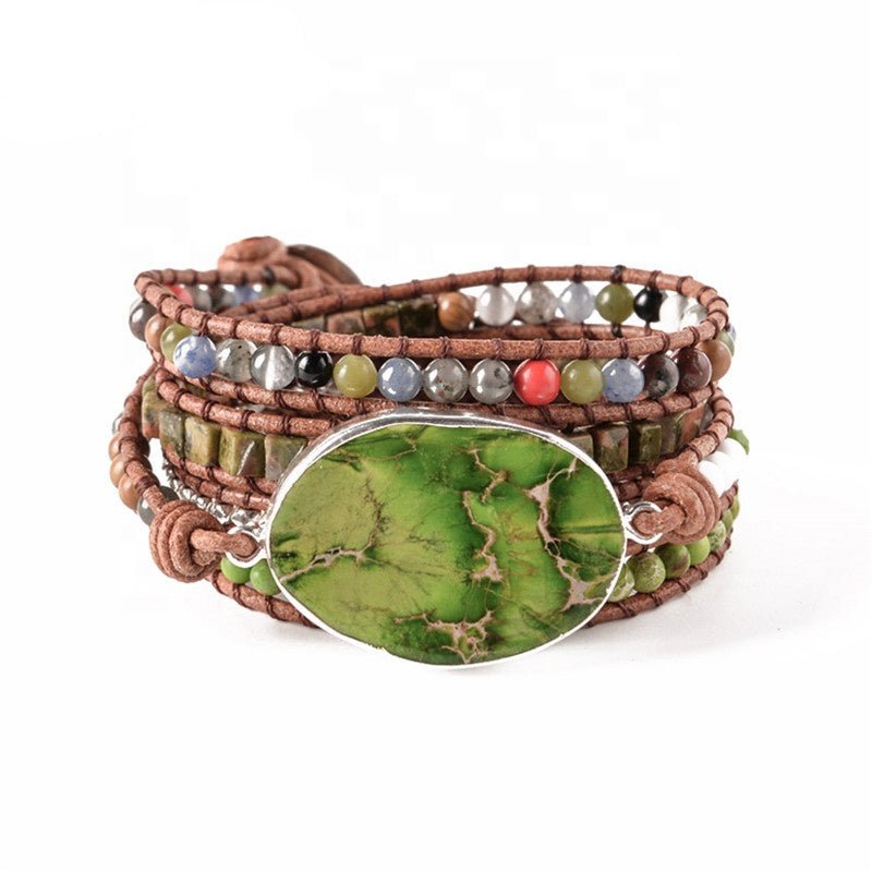 Pulsera de Jaspe Imperial Verde - Rincón Zen