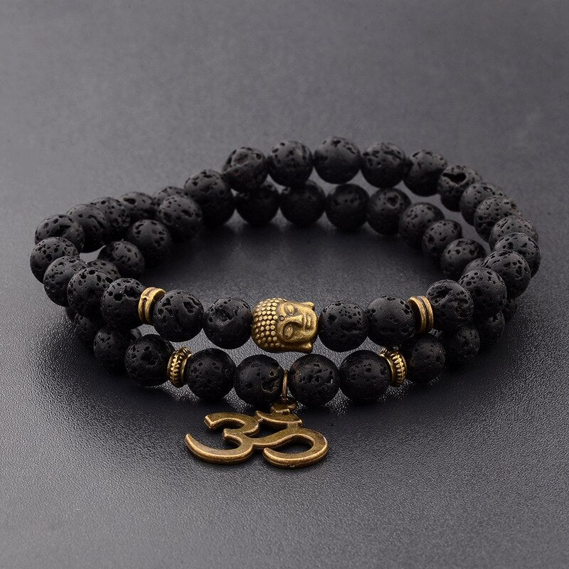 Pulsera de Piedra volcánica Ohm - Rincón Zen